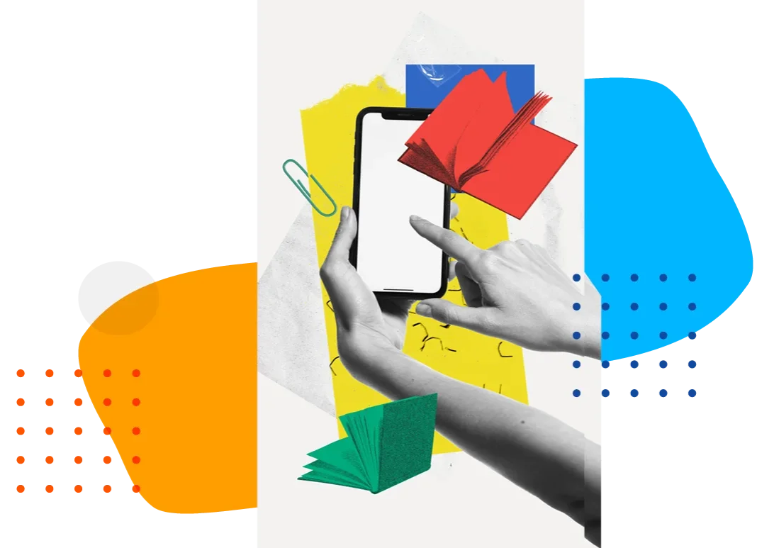 Hero Image showing a person working with a smartphone