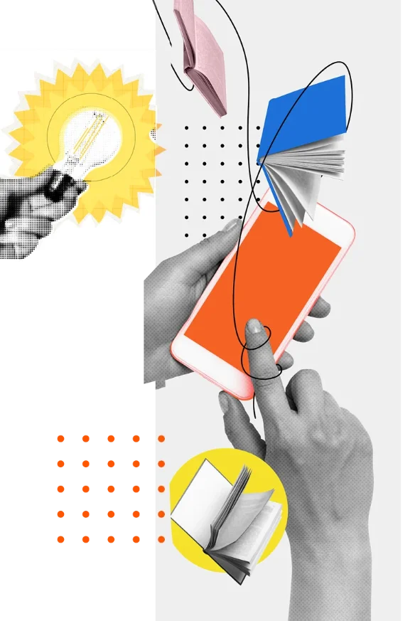 Infographic showing DDLitLab project goals: digital literacy, research, and education